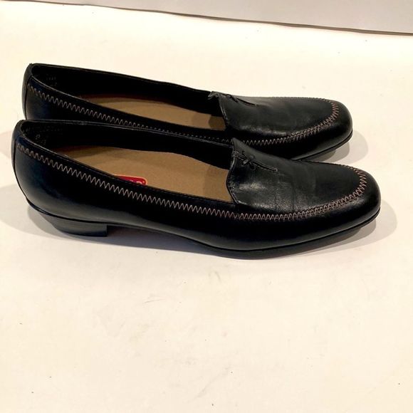 Munro Lauren Black Leather Slip On Loafer Sz 8S - Picture 3 of 9